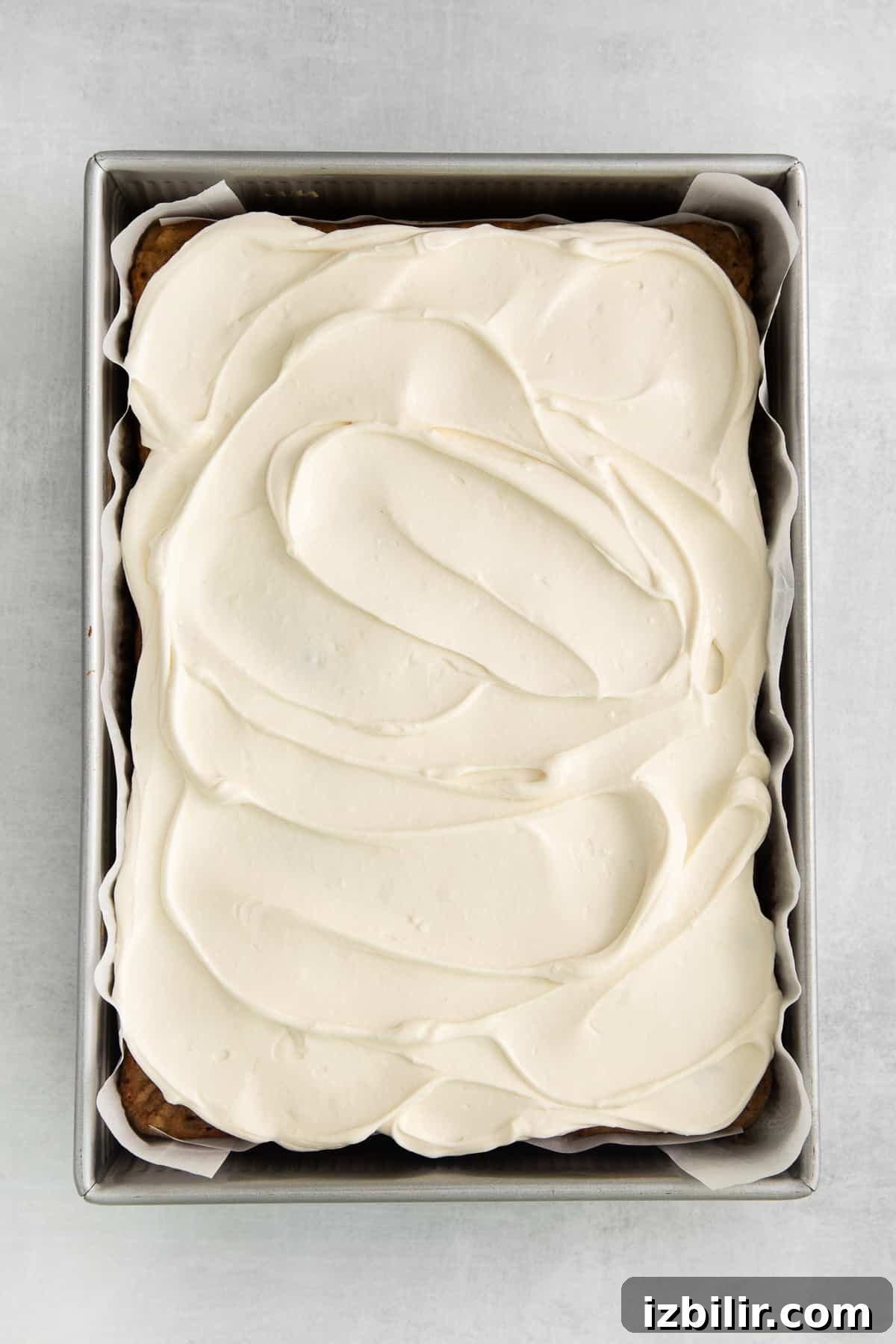 Apple cake with cream cheese frosting.
