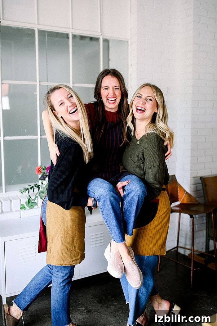 team fit foodie laughing at thanksgiving