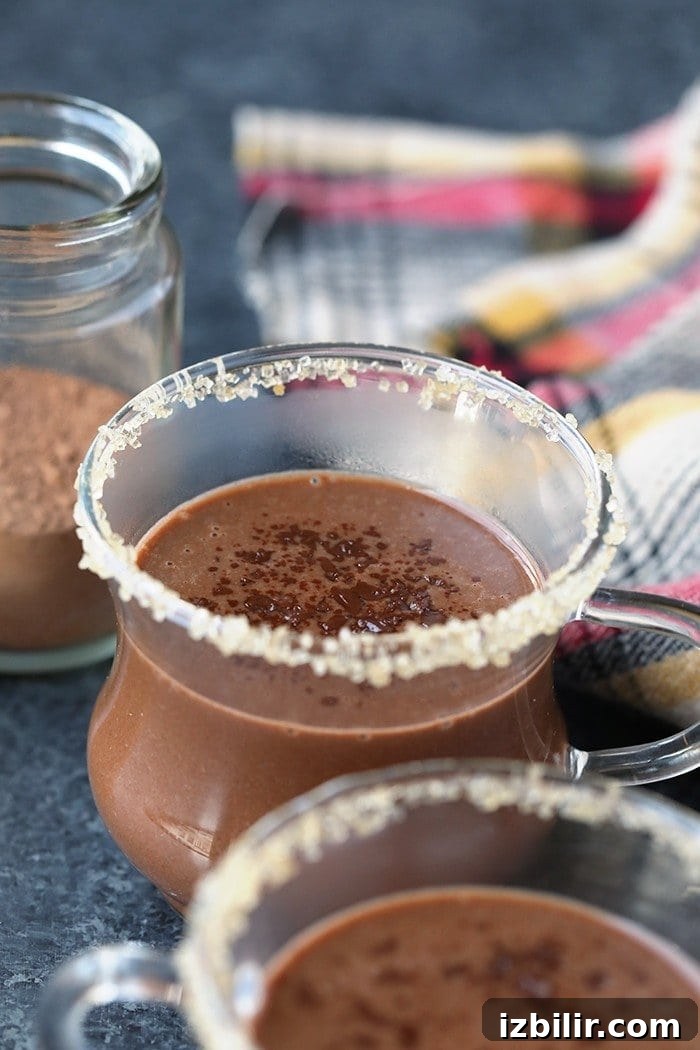 Decadent spiced coconut hot chocolate