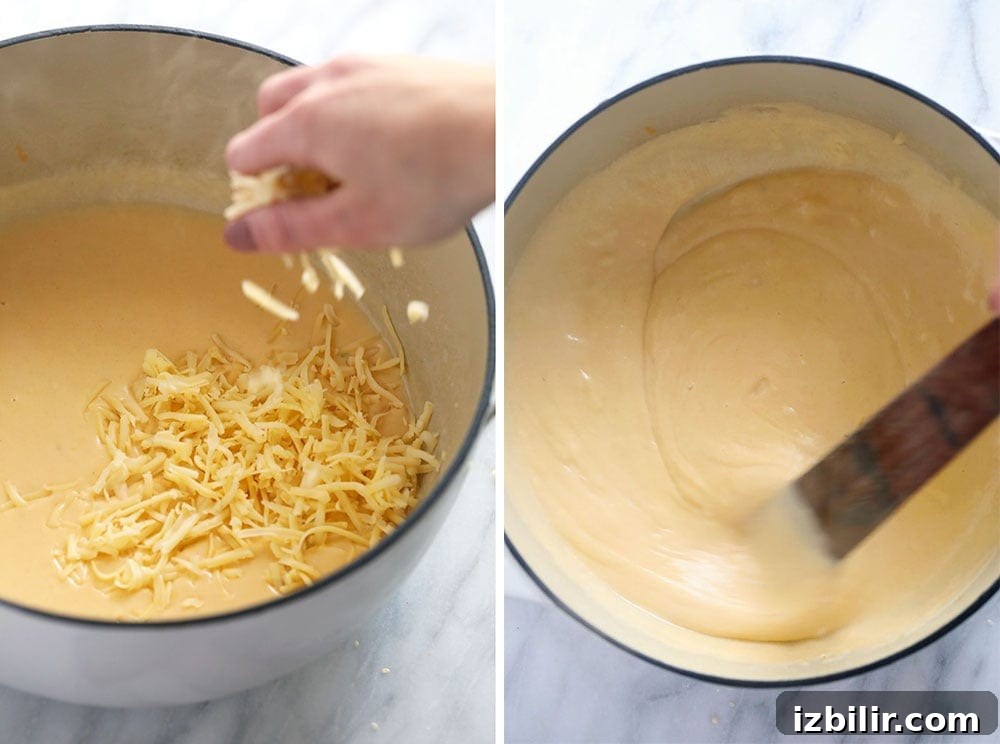 Creamy Homemade Mac and Cheese Recipe 2 Making a mac and cheese cream sauce
