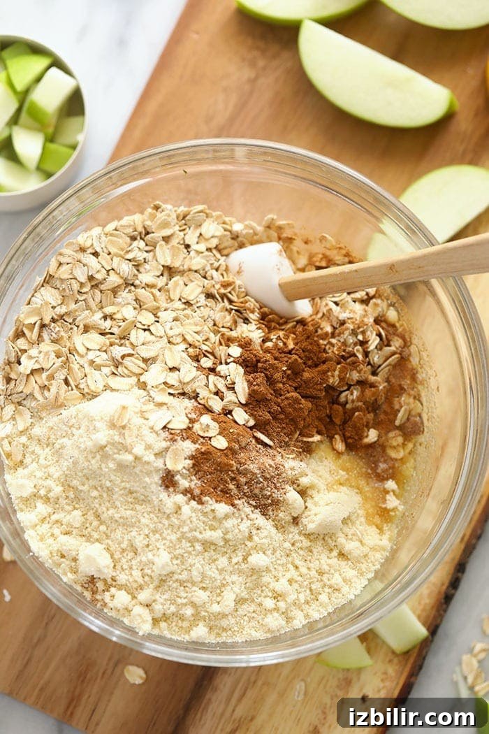 Crust ingredients for apple pie bars apple pie bar crust in bowl