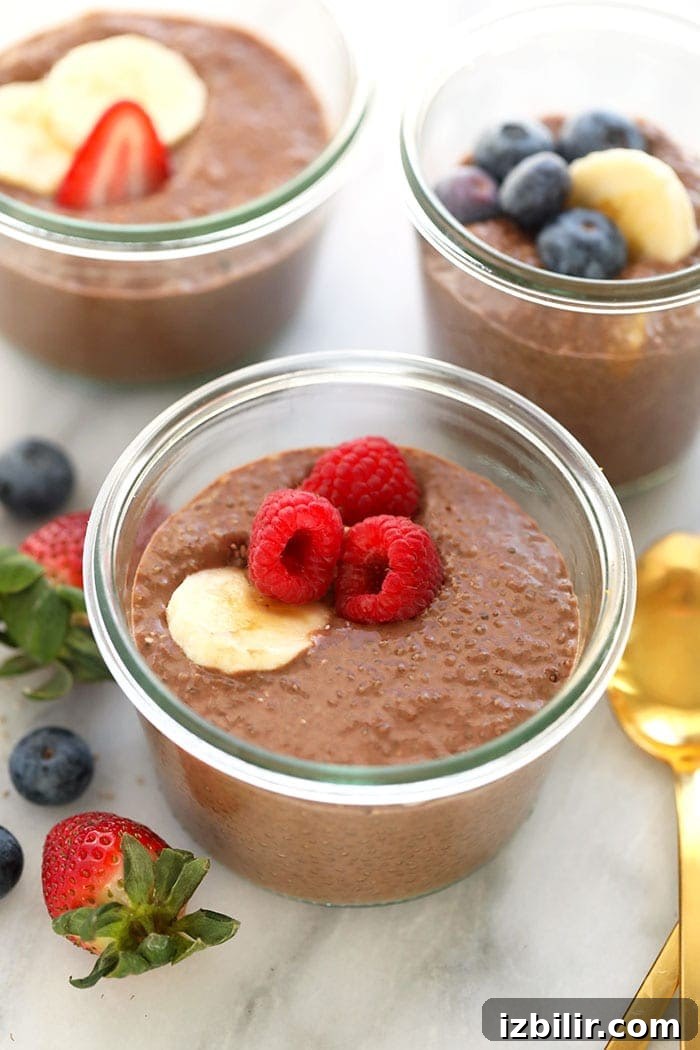 Thick protein chia seed pudding