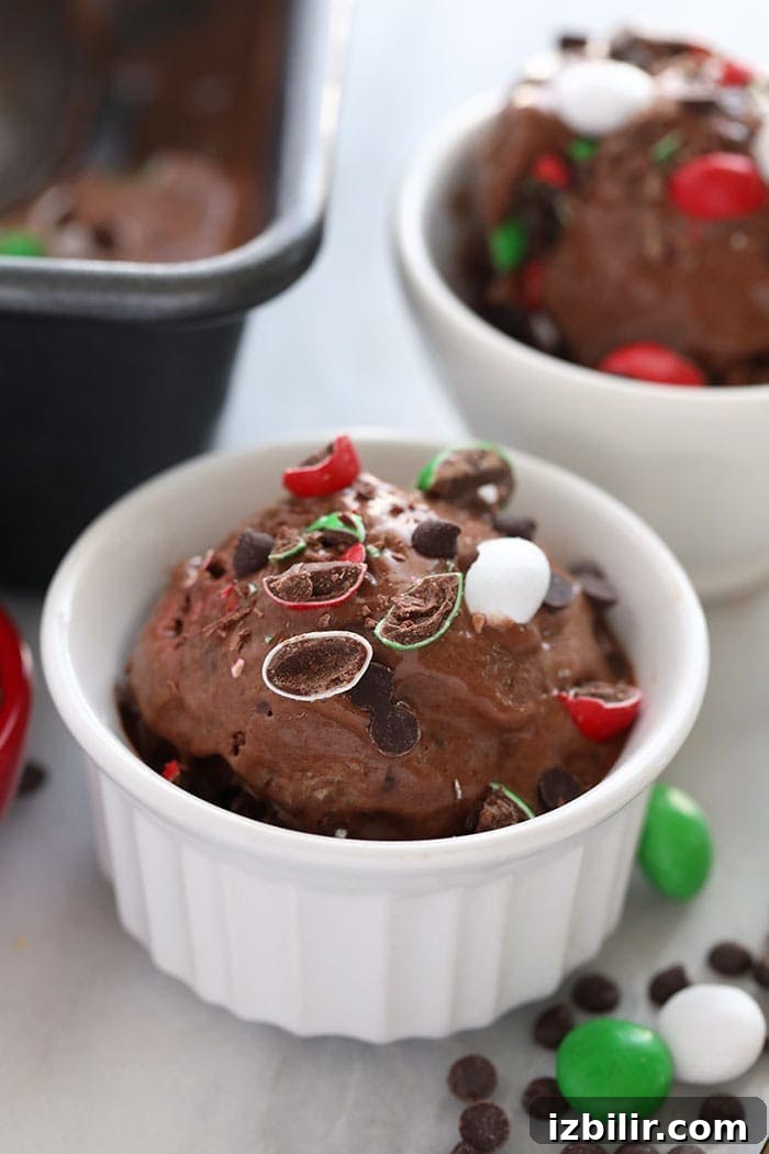 Chocolate Peppermint Banana Nice Cream Recipe 4 banana nice cream in cup