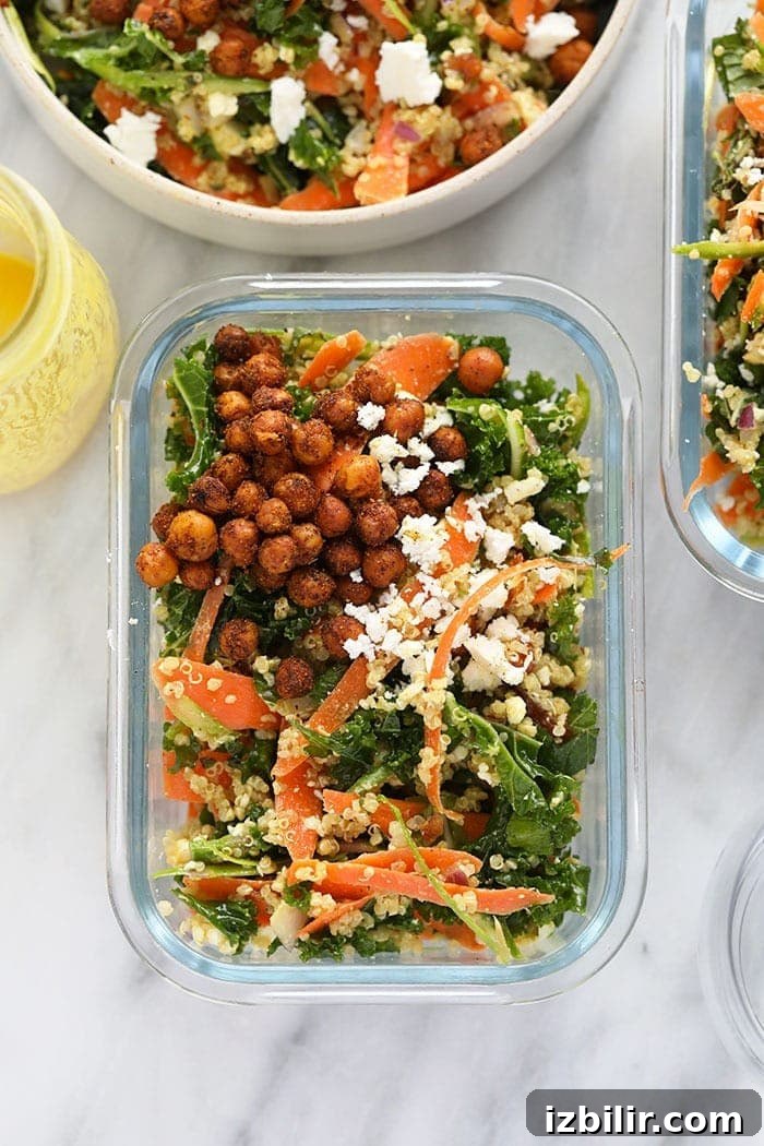 Moroccan quinoa salad in meal prep container