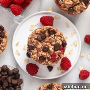 Baked oatmeal cups on plate baked oatmeal on plate