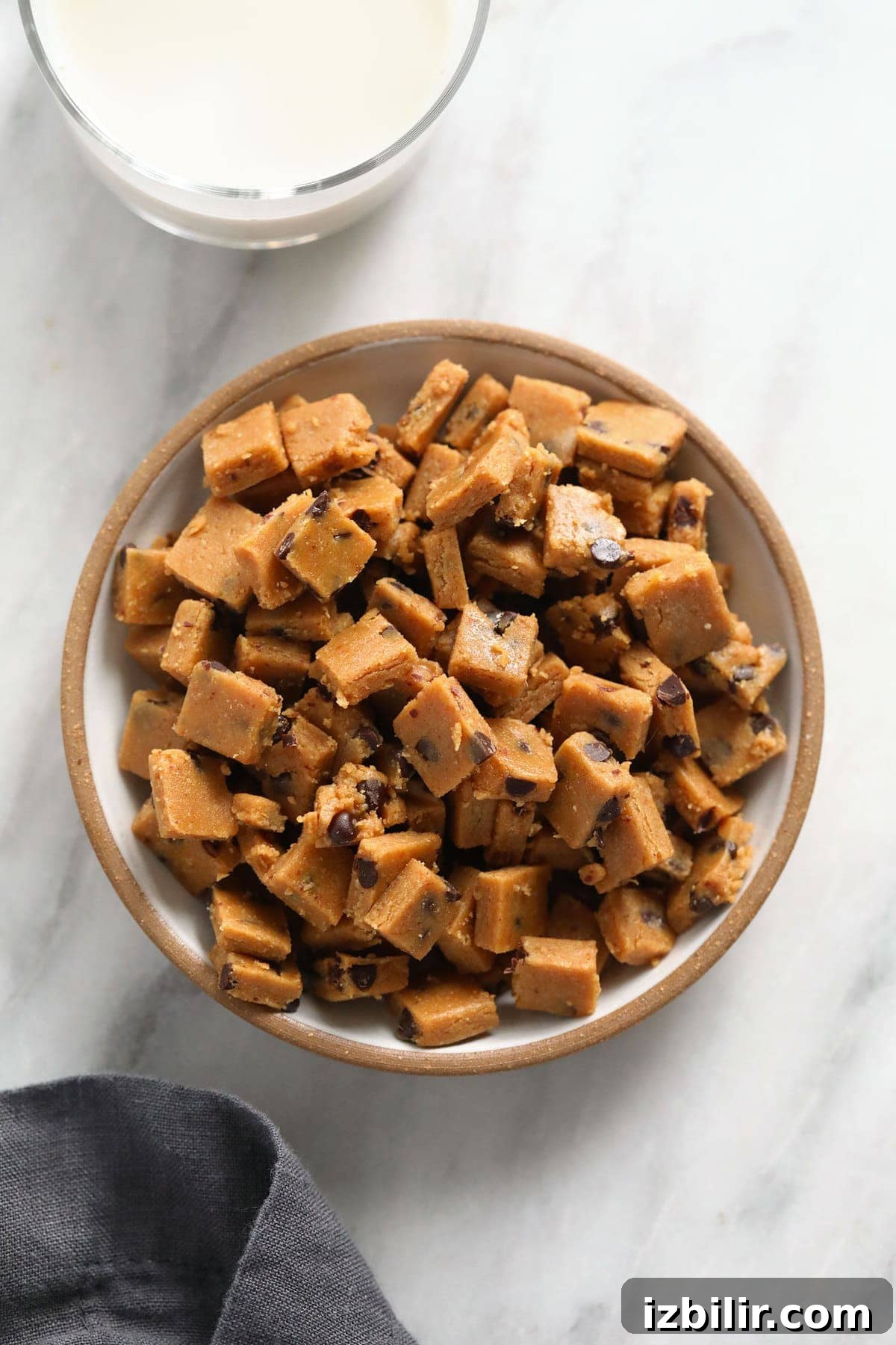 cookie dough bites in bowl