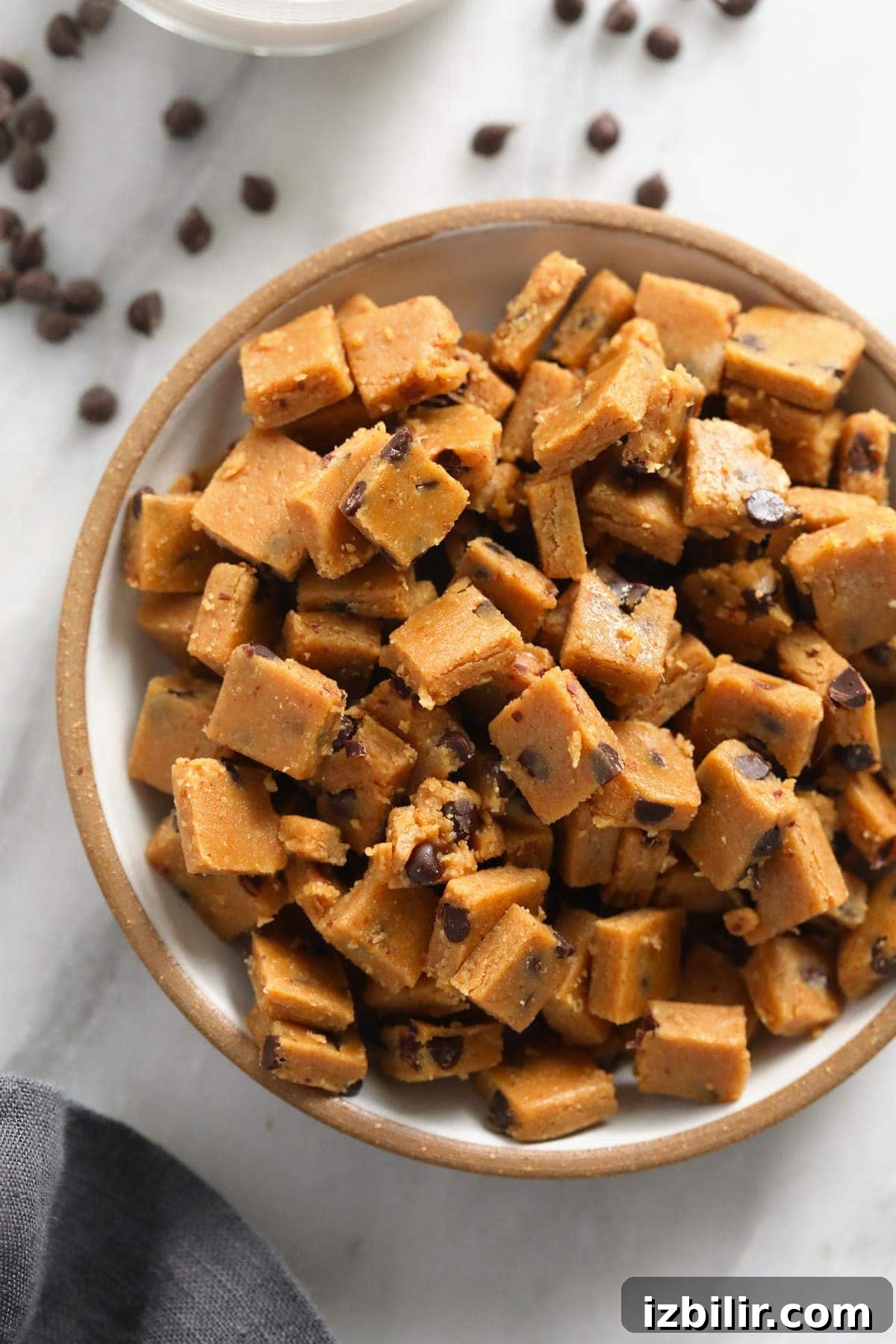 cookie dough bites in bowl