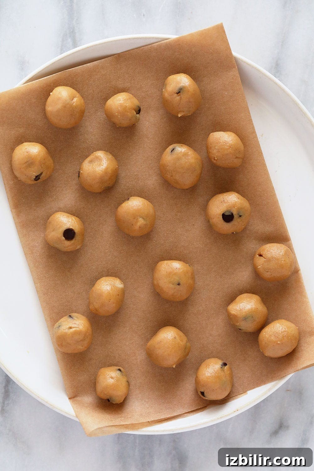 Cookie dough on a plate