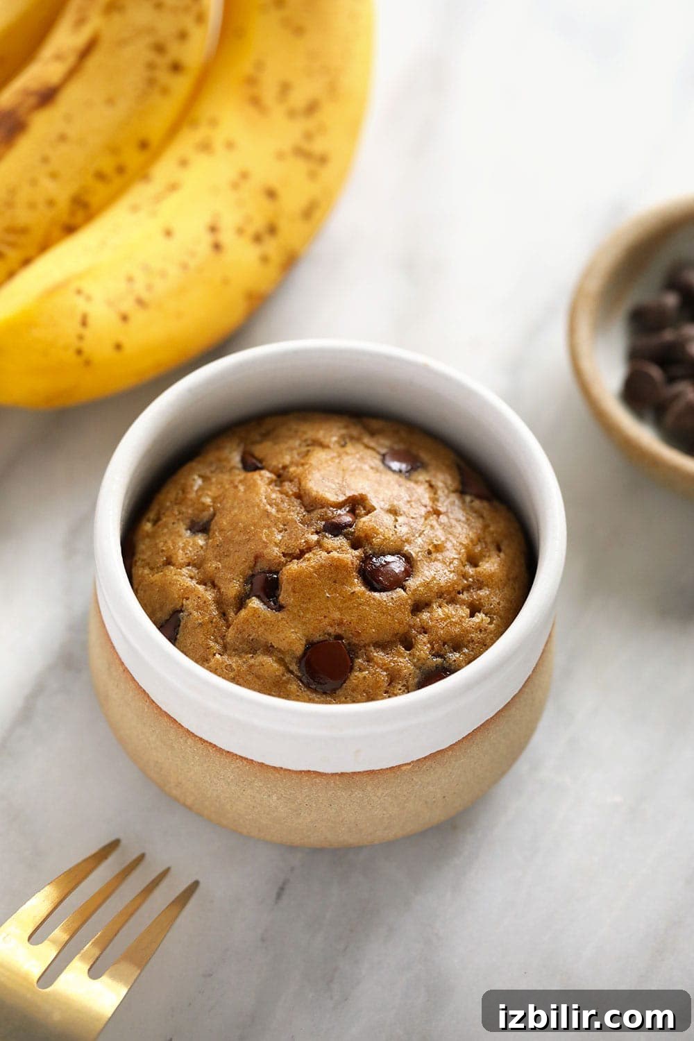 Microwave Banana Mug Cake in 2 Minutes 2 single serving banana mug cake