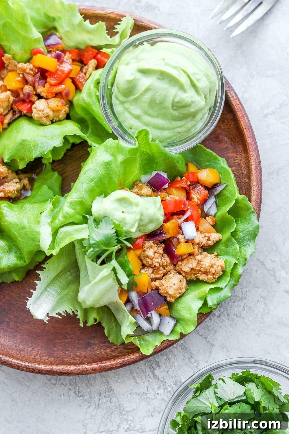 Ready-to-serve lettuce wraps Lettuce wraps on a plate