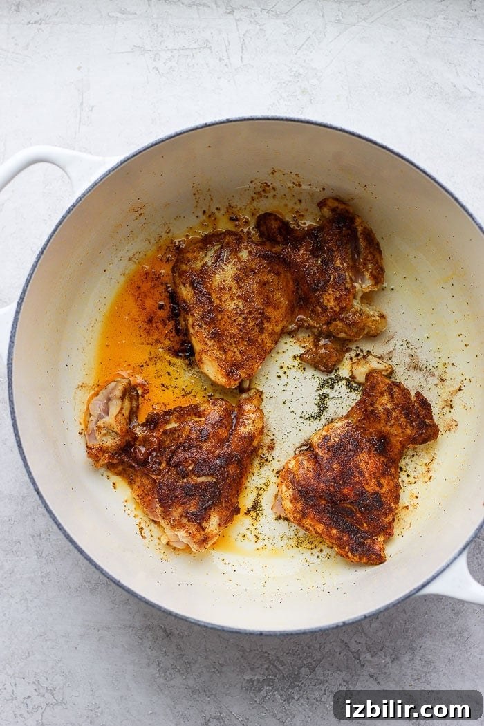 sautéed Moroccan chicken thighs