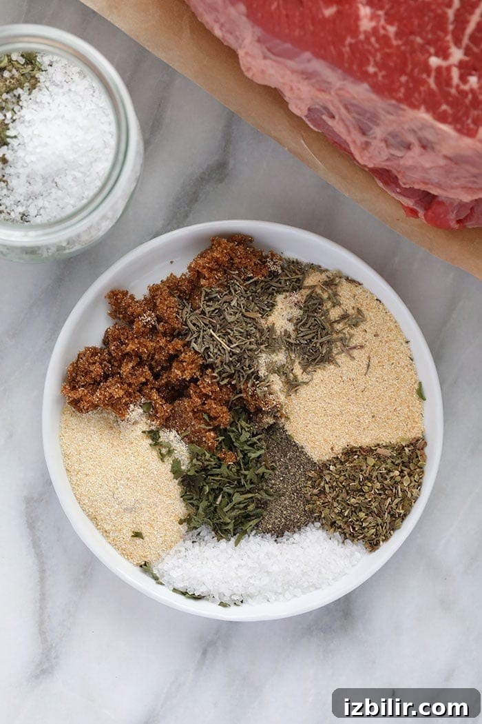 Pot roast spices on a plate Pot roast spices on a plate