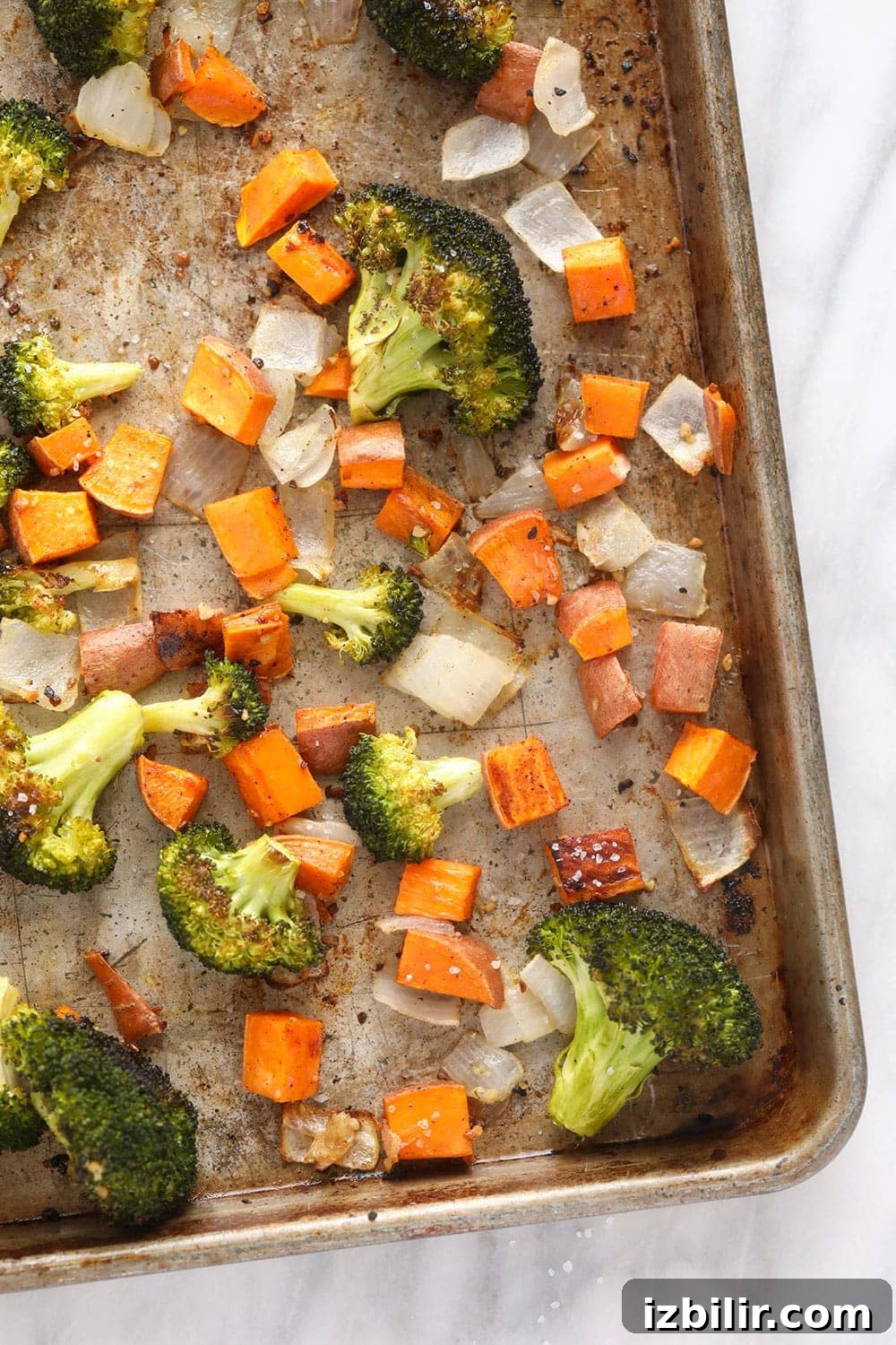 roasted veggies for this vegetarian brown rice bowl