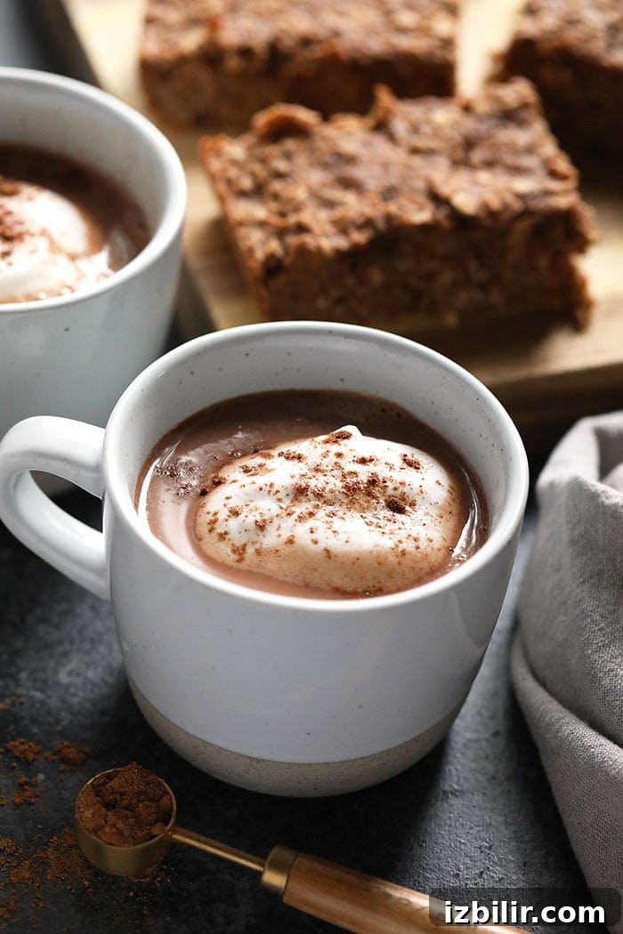 Vegan Chai Hot Chocolate vegan chai hot chocolate in a mug