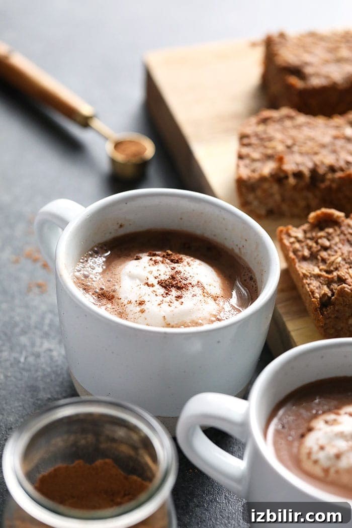 Serve Vegan Chai Hot Chocolate vegan chai hot chocolate in a mug