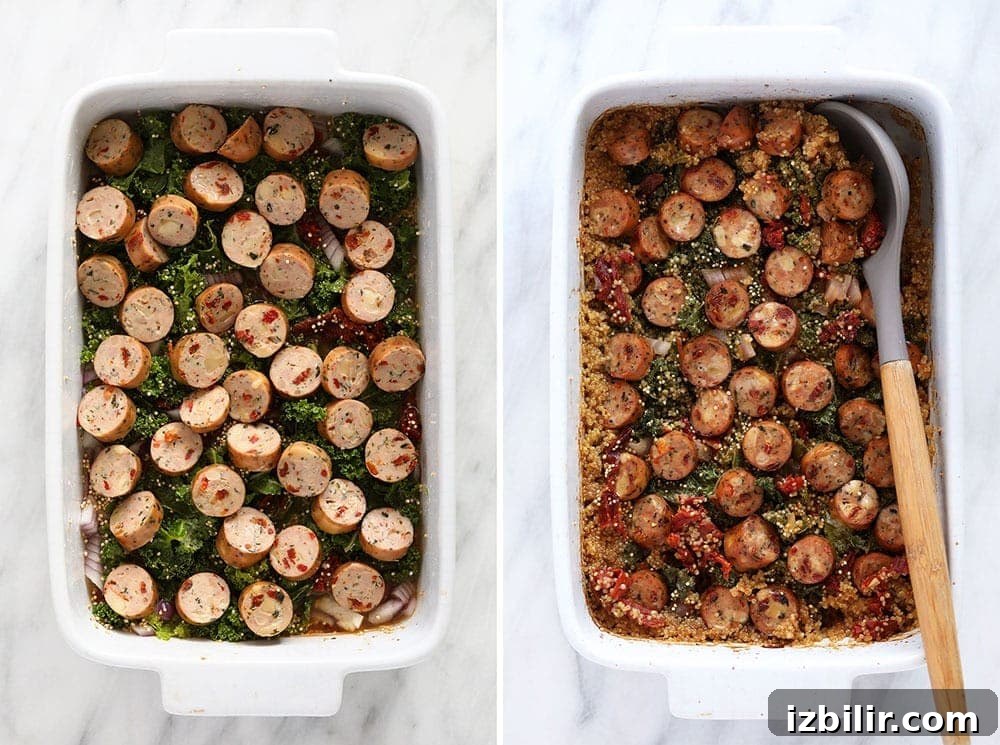 Quinoa casserole before and after baking quinoa casserole before and after