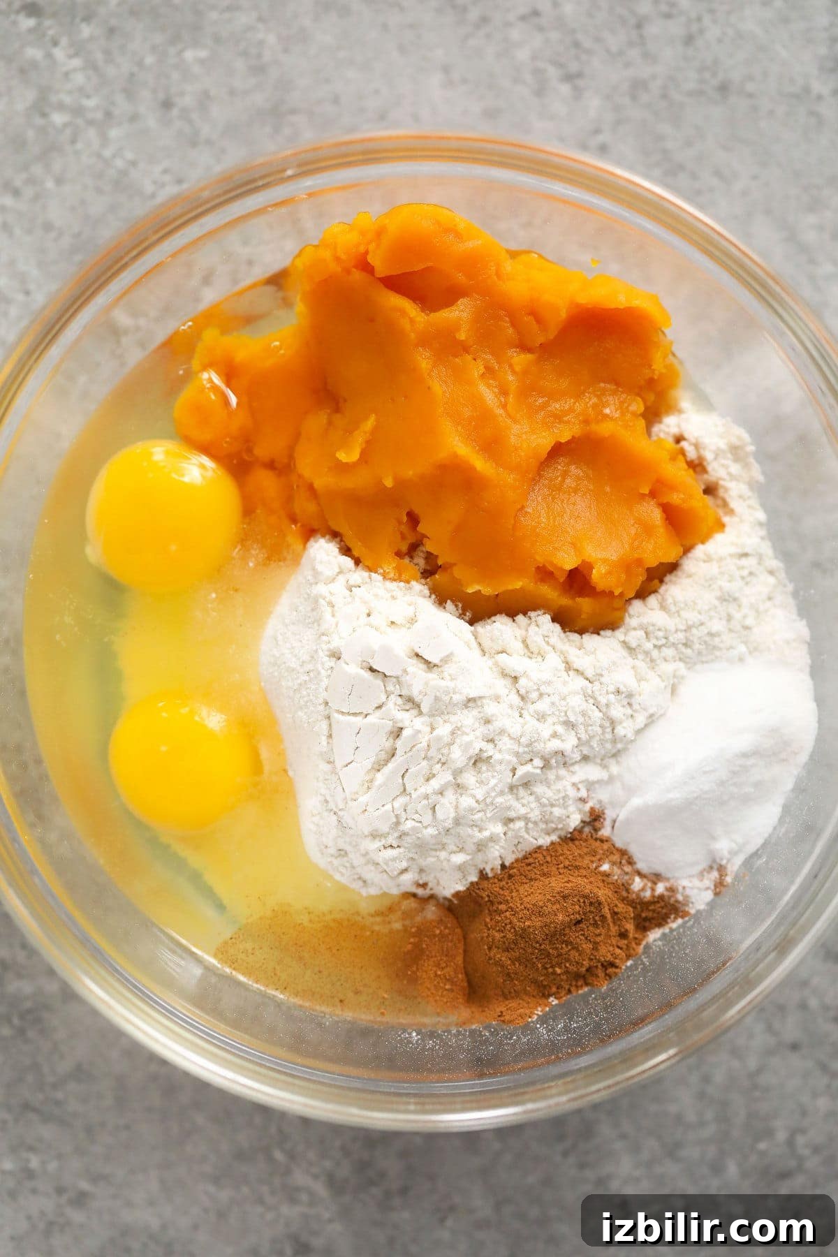 Fluffy Gluten-Free Pumpkin Waffles Recipe 3 waffle batter in bowl
