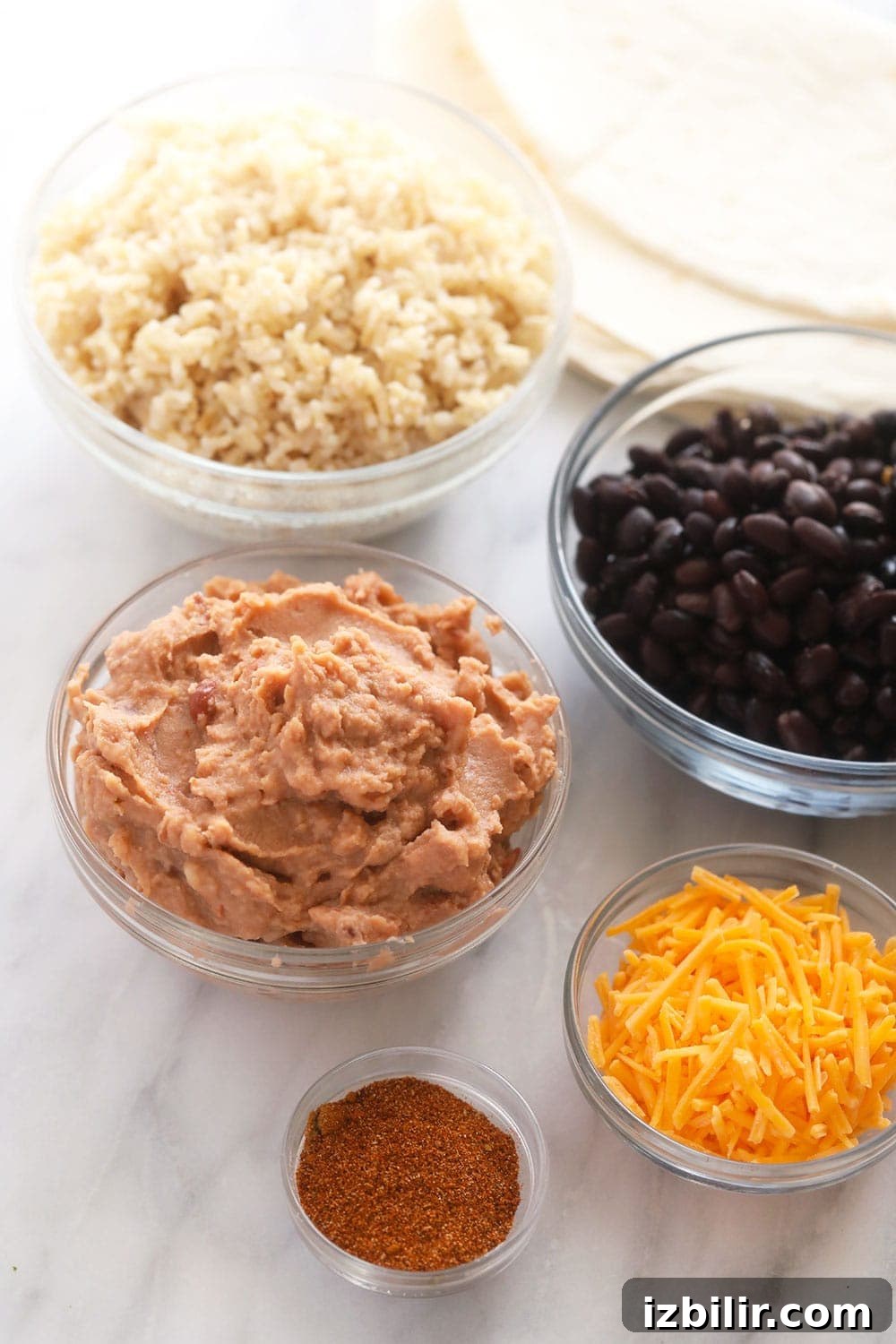 Make-ahead bean burritos ingredients bean burrito ingredients