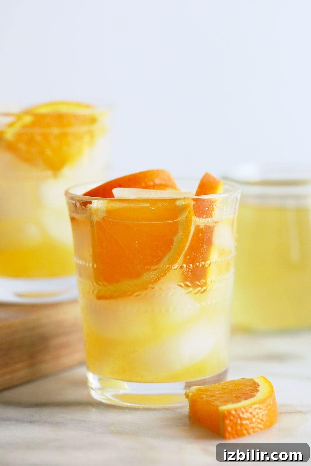 Orange Ginger Hard seltzer in a glass