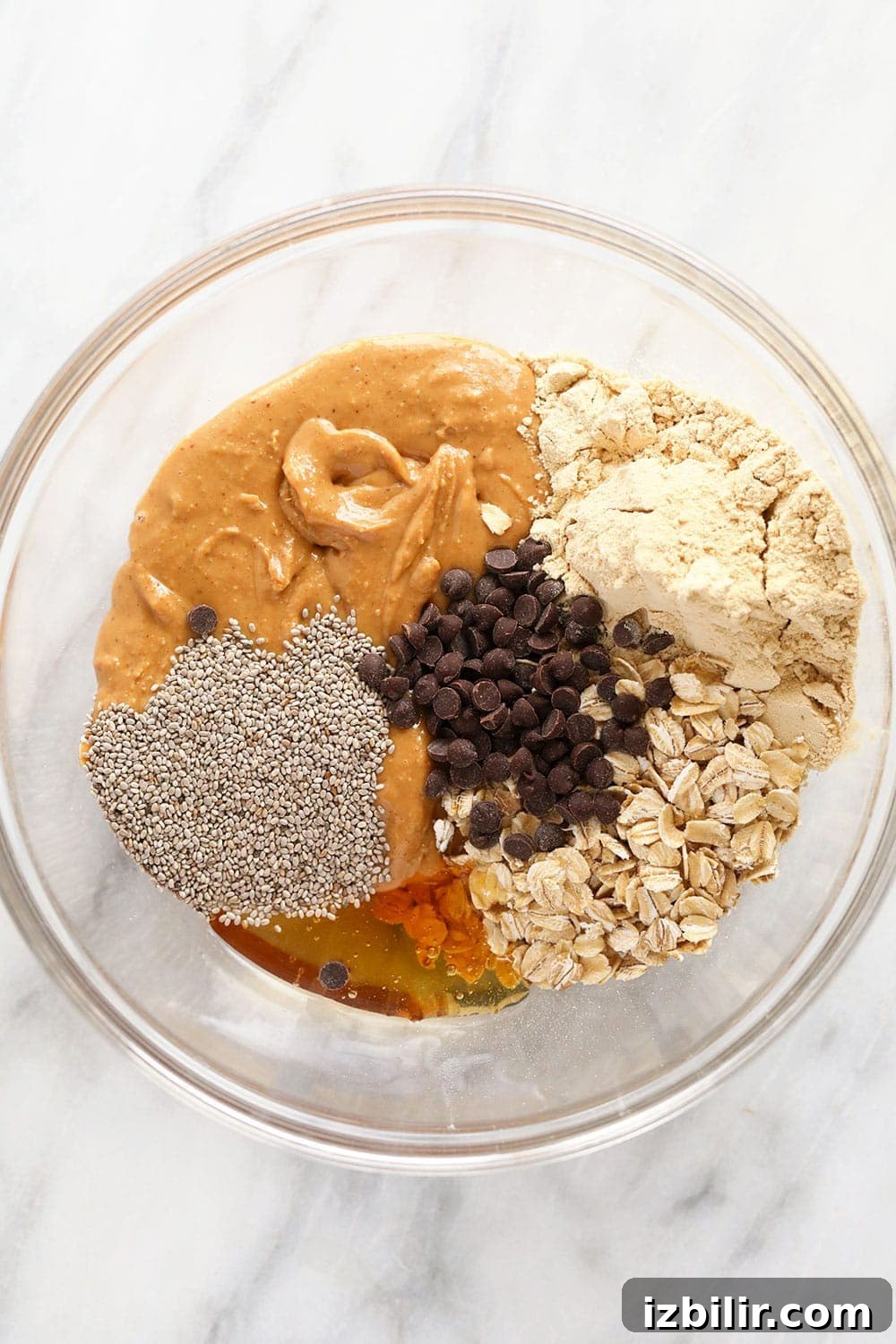 All the ingredients for peanut butter protein balls All the ingredients for peanut butter protein balls