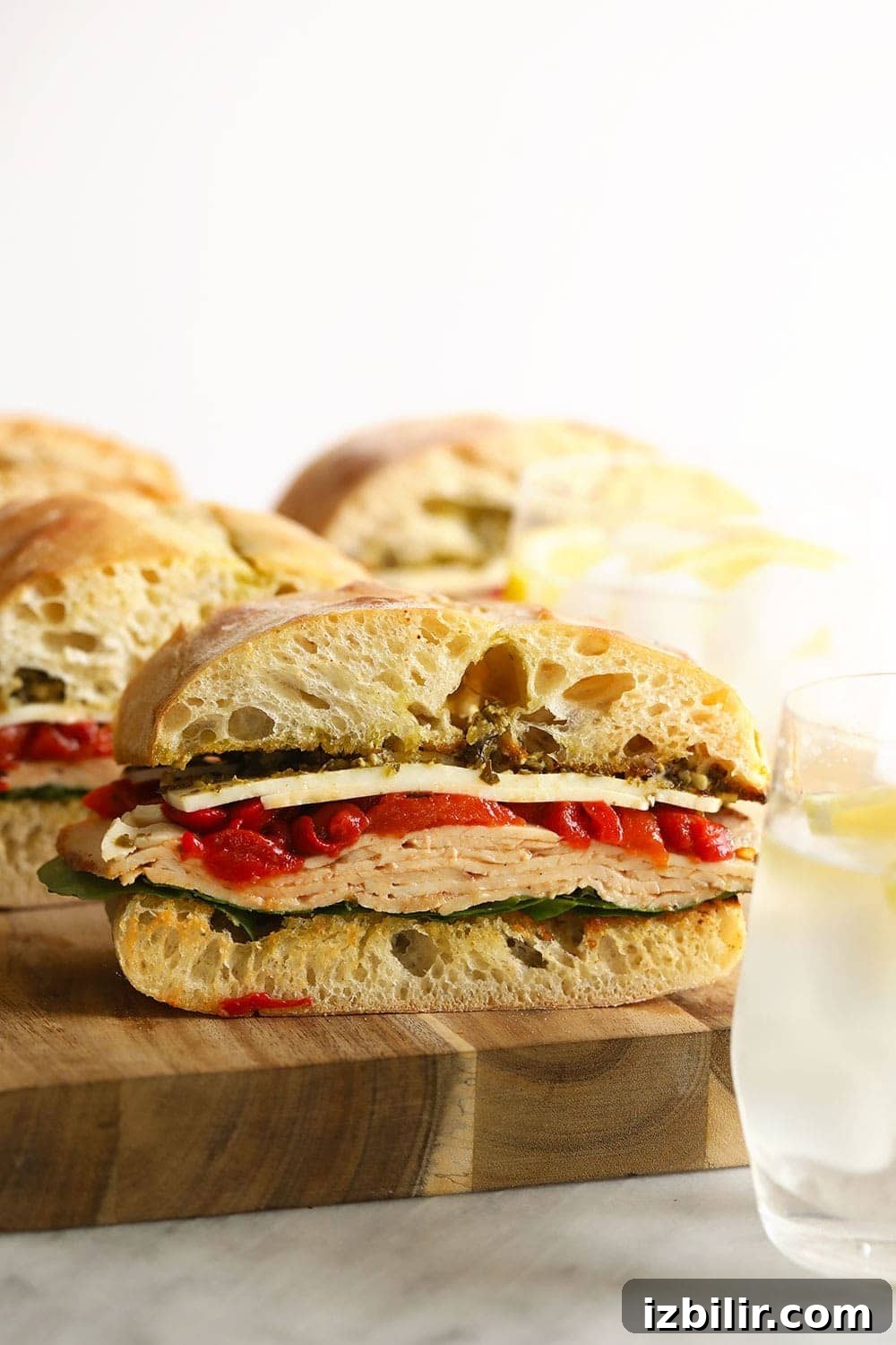 Sandwich on a cutting board