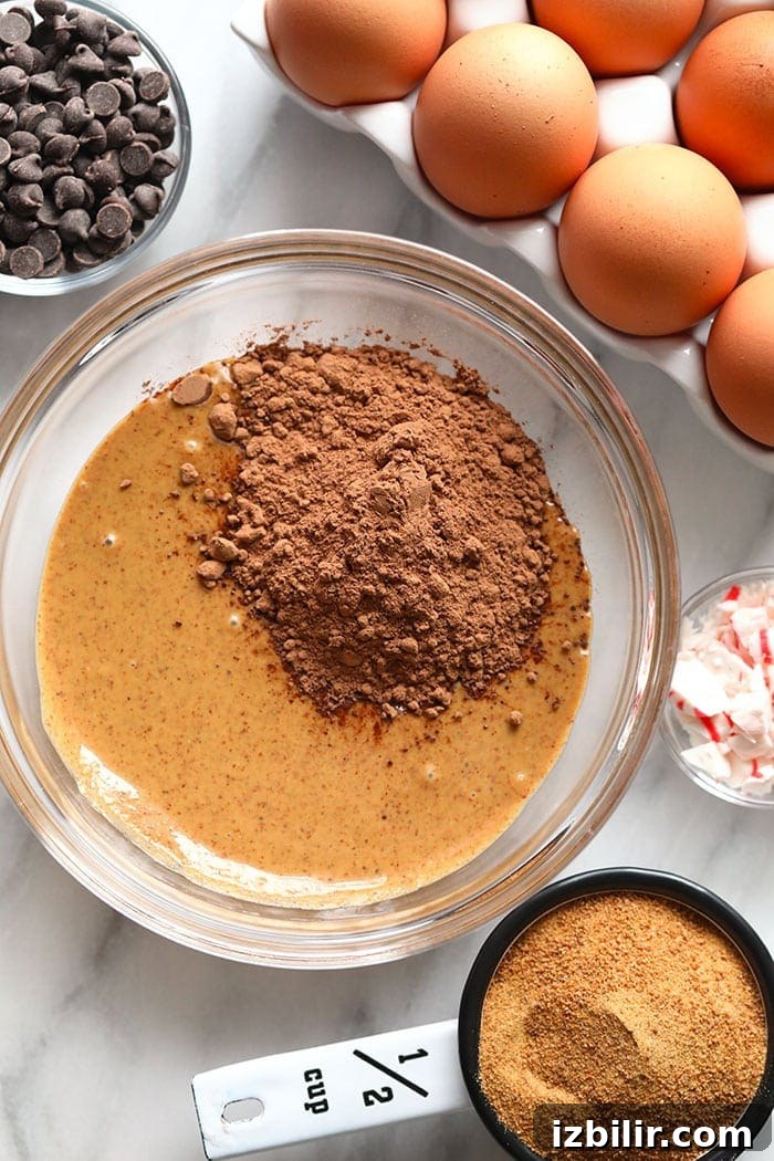 Hot cocoa cookie ingredients in a bowl hot cocoa cookie ingredients in a bowl