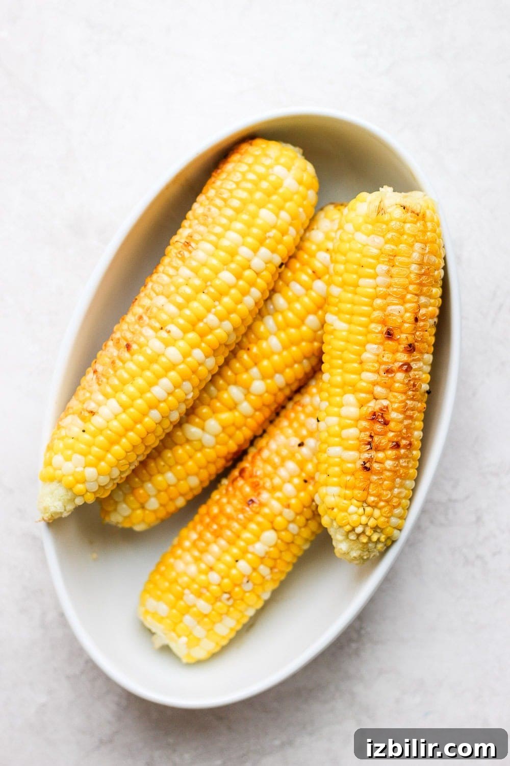 Foil-Wrapped Corn on the Grill 2 grilled corn on the cob after it has been grilled