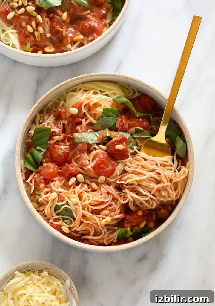 Summer Garden Pasta with Fresh Tomatoes and Herbs 7 img 97645 8