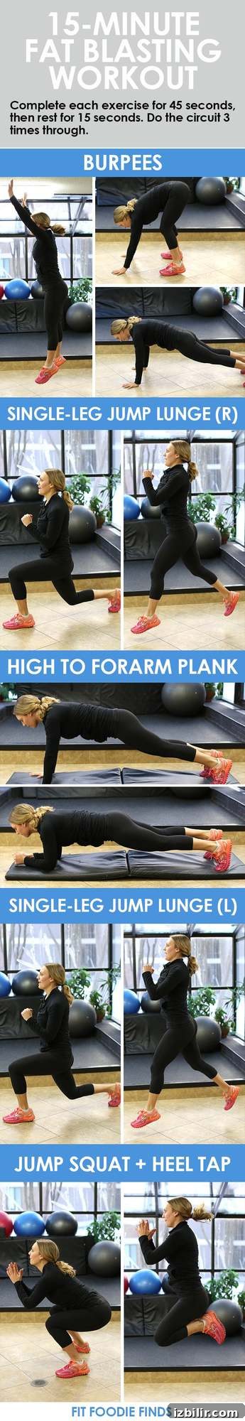 15-Minute Fat-Burning HIIT Workout for Quick Results 2 Do this 15-minute plyometric-filled workout for a quick, intense sweat session that will torch calories and burn fat!