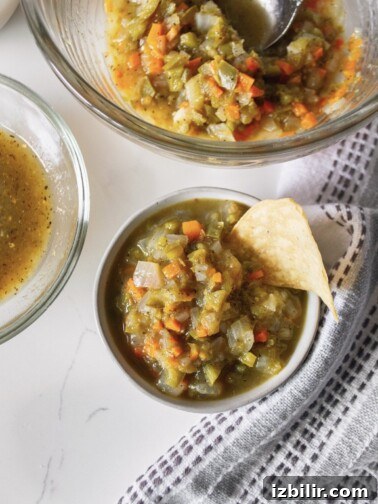 Salsa Escabeche (Jalapeño Relish) in a bowl