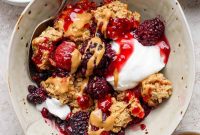 Peanut Butter & Jelly Protein Breakfast Crumble