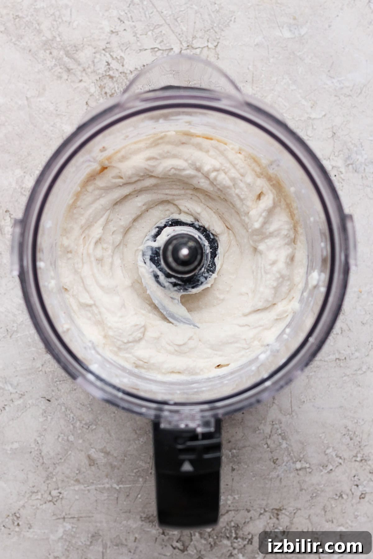 blended apple dip smooth in food processor