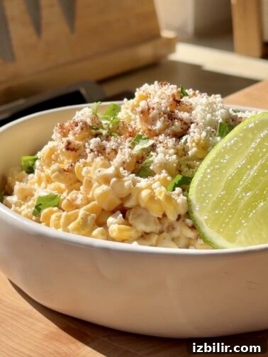 Bowl of esquites - Mexican street corn salad